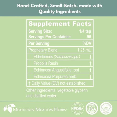 خلاصة تقوية المناعة العائلية من Mountain Meadow Herbs مع Sambucus Elderberry وEchinacea | الدعم المناعي الأمثل لجميع أفراد الأسرة | صبغة، 4 أوقية in Kuwait
