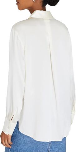 Club Monaco Women's Silk Charmeuse Button Down Shirt in Saudi Arabia