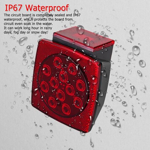 مجموعة مصابيح المقطورة LED من LIMICAR، مجموعة مصابيح المقطورة لإيقاف تشغيل أضواء ذيل الشاحنة، مصابيح علامة المقطورة الكهرمانية، شريط ضوء معرف الفرامل الثالث، أضواء المقطورة لمقطورة المرافق in Kuwait