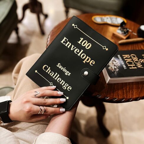 100 Envelopes Money Saving Challenge Binder, Soft Cover Money Saving Binder with Cash Envelopes & Cute Stickers. 100 Envelope Challenge to Save $5,050 in Saudi Arabia
