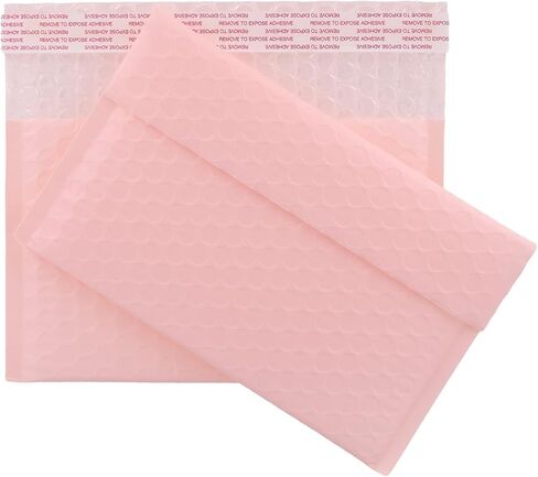 رسائل بريدية فقاعية باللون الوردي الفاتح مقاس 8 × 5 بوصات (50 قطعة) in Kuwait