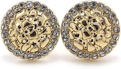 Unisex Round, Africa Nugget Earring Cookie Earring Surgical Steel Post Stud Earring in Kuwait