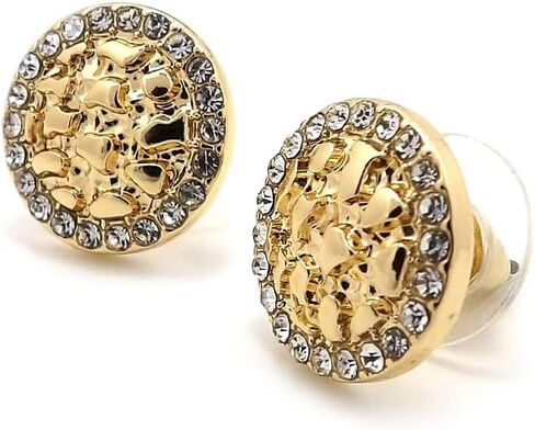 Unisex Round, Africa Nugget Earring Cookie Earring Surgical Steel Post Stud Earring in Kuwait