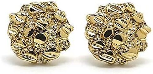 Unisex Round, Africa Nugget Earring Cookie Earring Surgical Steel Post Stud Earring in Kuwait