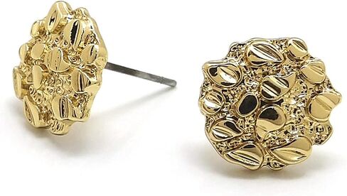 Unisex Round, Africa Nugget Earring Cookie Earring Surgical Steel Post Stud Earring in Kuwait