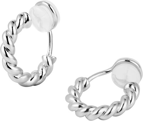 أقراط مشبكية للنساء، حلقة غير مثقوبة مطلية بالذهب الحقيقي عيار 14 قيراط، حلقات مشبك على الأذن غير المثقوبة ذهبي وذهب أبيض in Kuwait