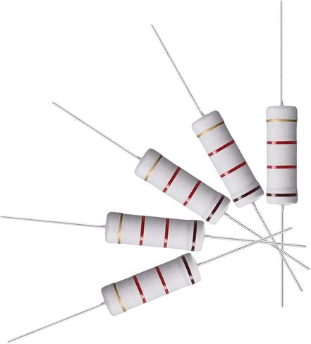 uxcell 10Pcs 1.2K Ohm Resistor, 5W 5% Tolerance Metal Oxide Film Resistors, Shaft Lead, Flame Proof for DIY Electronic Projects and Experiments in Saudi Arabia