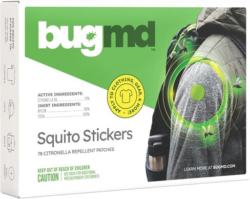 ملصقات BugMD Squito ملصقات طاردة للبعوض للأطفال (78 حزمة)، رقع آمنة وفعالة طاردة للحشرات للأطفال الصغار والأطفال والأنشطة الخارجية in Kuwait