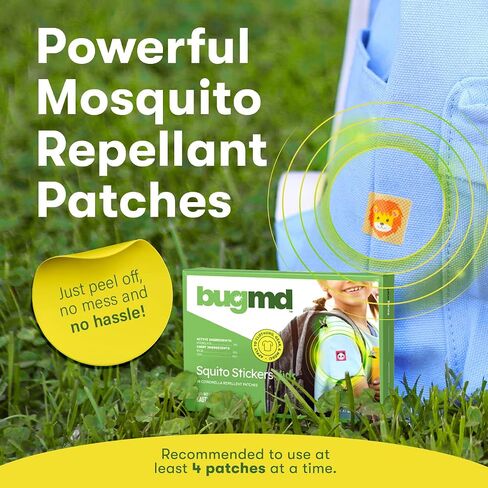 ملصقات BugMD Squito ملصقات طاردة للبعوض للأطفال (78 حزمة)، رقع آمنة وفعالة طاردة للحشرات للأطفال الصغار والأطفال والأنشطة الخارجية in Kuwait