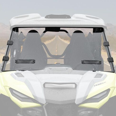 A & UTV PRO Front Full Vented Windshield for Yamaha Wolverine RMAX2 1000/ RMAX4 1000 2021 2022 2023, Clear Tough Hard Coated Window Accessories, 250x Stronger Than Glass in Saudi Arabia