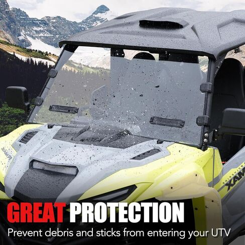 A & UTV PRO Front Full Vented Windshield for Yamaha Wolverine RMAX2 1000/ RMAX4 1000 2021 2022 2023, Clear Tough Hard Coated Window Accessories, 250x Stronger Than Glass in Saudi Arabia