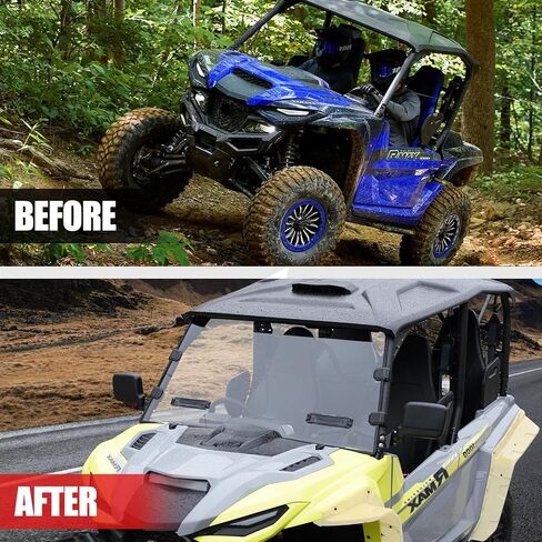 A & UTV PRO Front Full Vented Windshield for Yamaha Wolverine RMAX2 1000/ RMAX4 1000 2021 2022 2023, Clear Tough Hard Coated Window Accessories, 250x Stronger Than Glass in Saudi Arabia