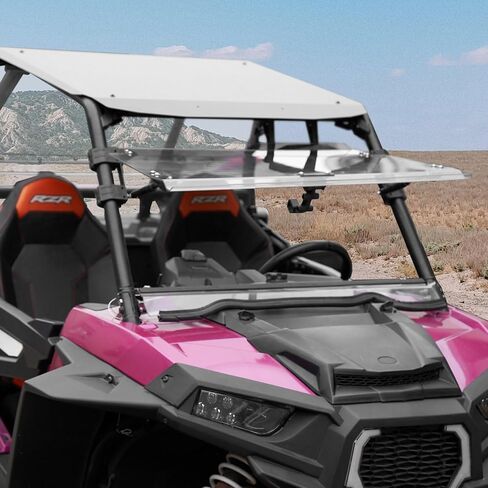 HAKA TOUGH 3-IN-1 Folding Flip Windshield for 2014-2018 Polaris RZR XP 1000 900, Heavy Duty Scratch Resistant Adjustable THREE Settings Full Windscreen Accessories in Saudi Arabia