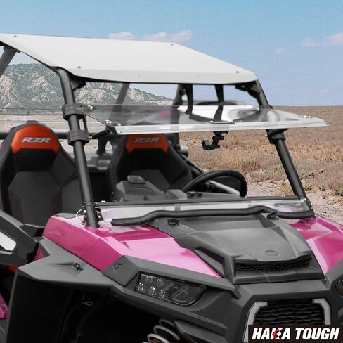 HAKA TOUGH 3-IN-1 Folding Flip Windshield for 2014-2018 Polaris RZR XP 1000 900, Heavy Duty Scratch Resistant Adjustable THREE Settings Full Windscreen Accessories in Saudi Arabia