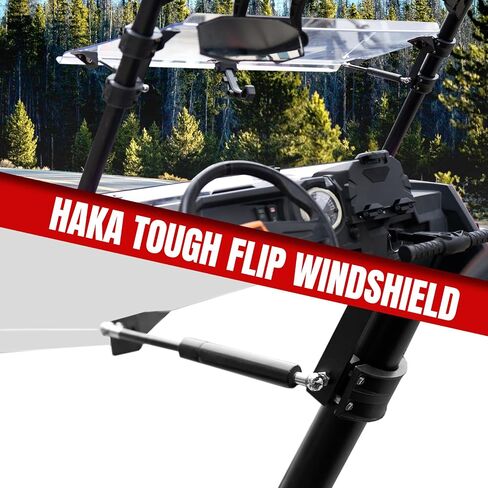HAKA TOUGH 3-IN-1 Folding Flip Windshield for 2014-2018 Polaris RZR XP 1000 900, Heavy Duty Scratch Resistant Adjustable THREE Settings Full Windscreen Accessories in Saudi Arabia