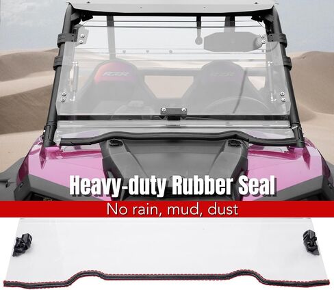 HAKA TOUGH 3-IN-1 Folding Flip Windshield for 2014-2018 Polaris RZR XP 1000 900, Heavy Duty Scratch Resistant Adjustable THREE Settings Full Windscreen Accessories in Saudi Arabia