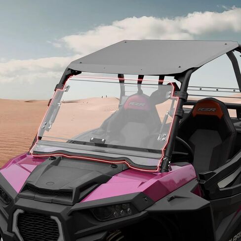 HAKA TOUGH 3-IN-1 Folding Flip Windshield for 2014-2018 Polaris RZR XP 1000 900, Heavy Duty Scratch Resistant Adjustable THREE Settings Full Windscreen Accessories in Saudi Arabia