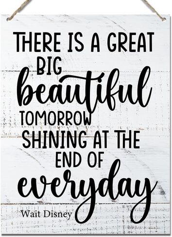 علامة ملهمة هناك علامات لوحة معلقة من الخشب الريفي لغد كبير وجميل لديكور مكتب غرفة نوم المزرعة المنزلية، علامة حائط ملهمة هدايا تحفيزية 7.9 × 10.3 بوصة (J671) in Kuwait