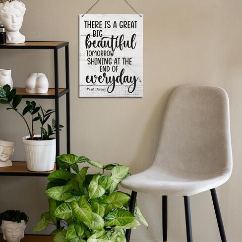 علامة ملهمة هناك علامات لوحة معلقة من الخشب الريفي لغد كبير وجميل لديكور مكتب غرفة نوم المزرعة المنزلية، علامة حائط ملهمة هدايا تحفيزية 7.9 × 10.3 بوصة (J671) in Kuwait