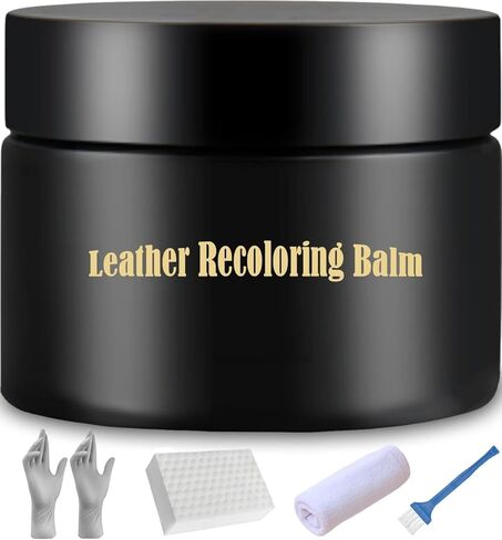 بلسم إعادة تلوين الجلد باللون الأسود، صبغ الجلد للأثاث، طلاء إصلاح طلاء الجلد الأسود للأرائك ومقاعد السيارة وحقيبة اليد وعجلة القيادة والسترات in Kuwait