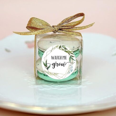 ملصقات Watch Me Grow، ملصقات هدايا لحفلات الزفاف الخضراء، ملصقات استحمام الطفل، هدايا، ديكورات، 5 سم، عبوة من 50 قطعة in Kuwait