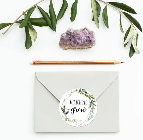 ملصقات Watch Me Grow، ملصقات هدايا لحفلات الزفاف الخضراء، ملصقات استحمام الطفل، هدايا، ديكورات، 5 سم، عبوة من 50 قطعة in Kuwait