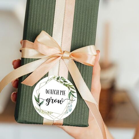 ملصقات Watch Me Grow، ملصقات هدايا لحفلات الزفاف الخضراء، ملصقات استحمام الطفل، هدايا، ديكورات، 5 سم، عبوة من 50 قطعة in Kuwait