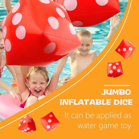 4 Pack 23 Inch Giant Inflatable Dice Jumbo Blow Up Dice Extra Large Dice for Adult Kids Indoor Outdoor Board Game Pool Party Supplies in Saudi Arabia
