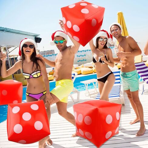 4 Pack 23 Inch Giant Inflatable Dice Jumbo Blow Up Dice Extra Large Dice for Adult Kids Indoor Outdoor Board Game Pool Party Supplies in Saudi Arabia