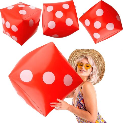 4 Pack 23 Inch Giant Inflatable Dice Jumbo Blow Up Dice Extra Large Dice for Adult Kids Indoor Outdoor Board Game Pool Party Supplies in Saudi Arabia