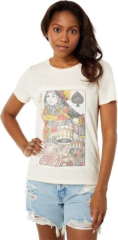 Lucky Brand Women's Short Sleeve Queen of Spades Graphic Tee in Saudi Arabia