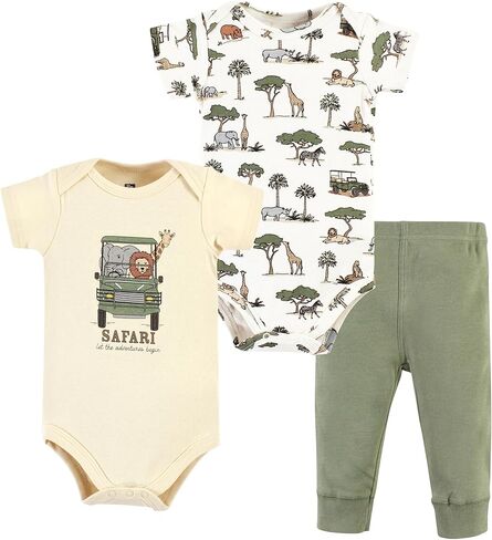 Hudson Baby Unisex Baby Cotton Bodysuit and Pant Set, Going On Safari Short Sleeve, 18-24 Months in Saudi Arabia