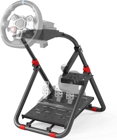 Untimaty Racing Steering Wheel Stand Simulator Racing Stand Adjustable Steering Wheel Stand for Logitech G25/G27/G29/G920 Thrustmaster T300RS/ T300GT/T150RS Supporting TX Xbox PS4 PS5 PC in Kuwait