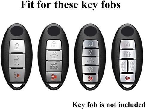 غطاء مفتاح Fob متوافق مع Nissan Altima Maxima Murano Rogue Sentra Armada Sedan GTR Pathfinder Infiniti EX FX X G JX M Q QX Bling Crystal Diamond Key Shell (فضي) in Saudi Arabia