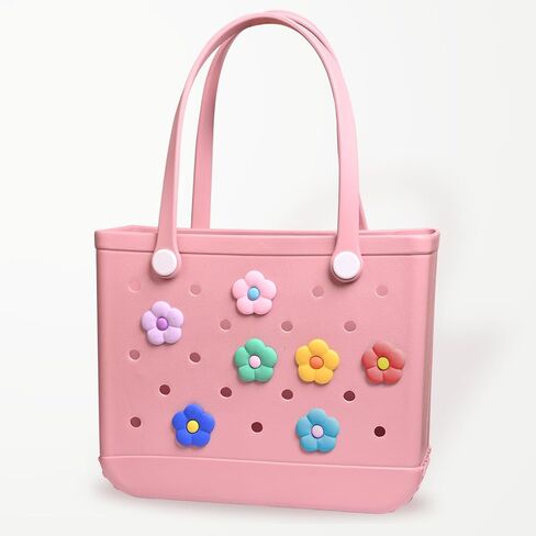 Charms for Bogg Bag,Flower Charms compatible for Bogg Bags Accessories Decoration fits for Simply Southern Beach Totes in Saudi Arabia
