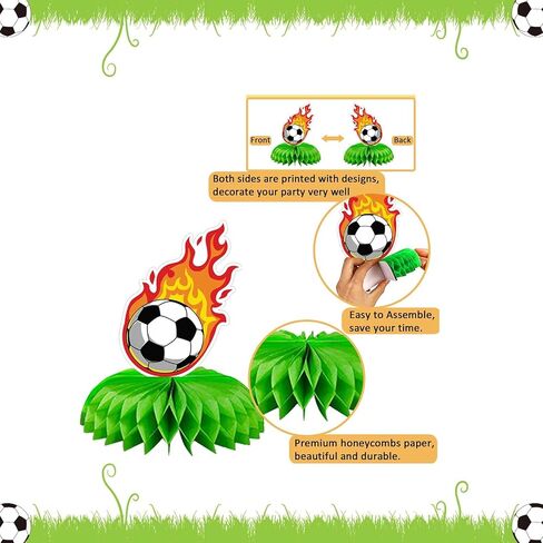 كرة القدم حفلة عيد ميلاد زينة 9 قطع كرة القدم كرة القدم العسل محور الجدول توبر زينة عيد ميلاد سعيد للأطفال الأولاد كأس العالم عيد ميلاد الرياضة الجدول لوازم الحفلات in Kuwait
