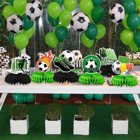كرة القدم حفلة عيد ميلاد زينة 9 قطع كرة القدم كرة القدم العسل محور الجدول توبر زينة عيد ميلاد سعيد للأطفال الأولاد كأس العالم عيد ميلاد الرياضة الجدول لوازم الحفلات in Kuwait