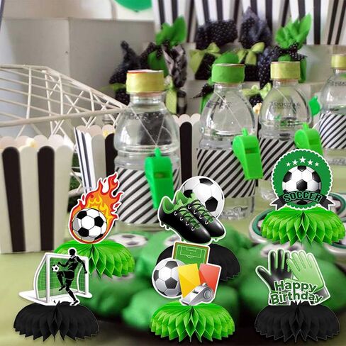 كرة القدم حفلة عيد ميلاد زينة 9 قطع كرة القدم كرة القدم العسل محور الجدول توبر زينة عيد ميلاد سعيد للأطفال الأولاد كأس العالم عيد ميلاد الرياضة الجدول لوازم الحفلات in Kuwait