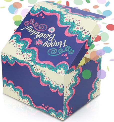 Exmagous Surprise Gift Box Explosion Gift Wrap Box Confetti Exploding Happy Birthday Pop Up Surprise Prank Box 7.2 x 5.5 x 4.3 in. in Saudi Arabia