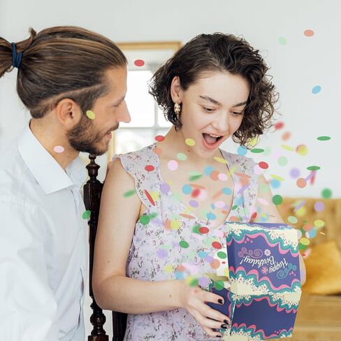 Exmagous Surprise Gift Box Explosion Gift Wrap Box Confetti Exploding Happy Birthday Pop Up Surprise Prank Box 7.2 x 5.5 x 4.3 in. in Saudi Arabia