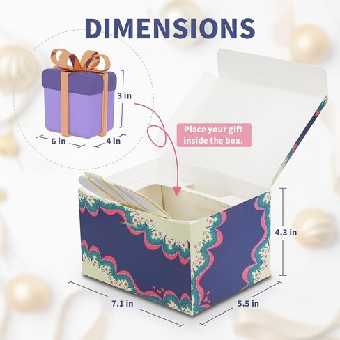 Exmagous Surprise Gift Box Explosion Gift Wrap Box Confetti Exploding Happy Birthday Pop Up Surprise Prank Box 7.2 x 5.5 x 4.3 in. in Saudi Arabia