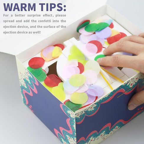 Exmagous Surprise Gift Box Explosion Gift Wrap Box Confetti Exploding Happy Birthday Pop Up Surprise Prank Box 7.2 x 5.5 x 4.3 in. in Saudi Arabia