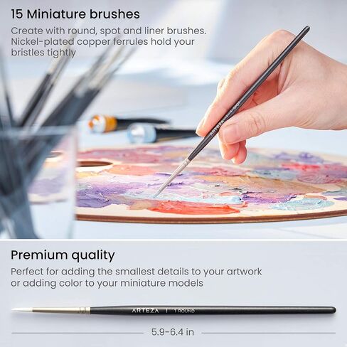 Arteza Gouache Painting Art Set, Metallic Gouache Paint 12 and Foldable Black Canvas Paper Bundle, DIY Kit, Art Supplies for Artists & Beginners, Art Kit for Adults in Saudi Arabia