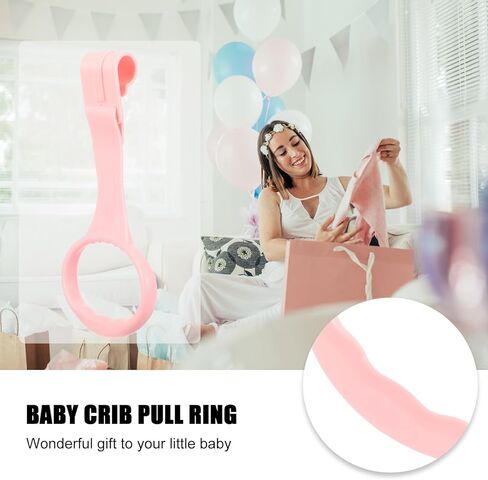 3 Pairs Children's Bed Pull Ring Walking Assistant Stand up Rings Hanging Ring Crib Playpen Accessories Baby Toy Baby Boy Crib Baby Bed Hand Rings Pp Toddler Vertical in Kuwait