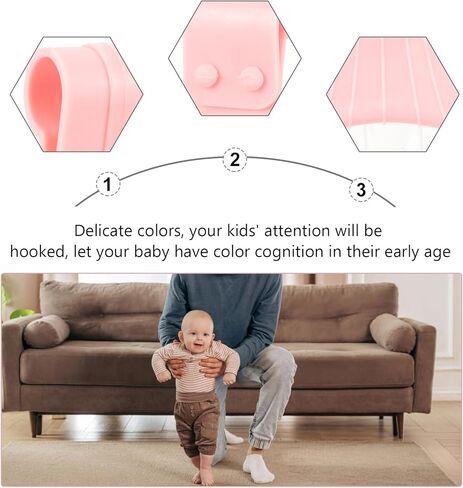 3 Pairs Children's Bed Pull Ring Walking Assistant Stand up Rings Hanging Ring Crib Playpen Accessories Baby Toy Baby Boy Crib Baby Bed Hand Rings Pp Toddler Vertical in Kuwait