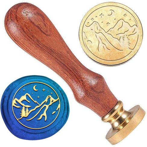 Lily of The Valley Wax Seal Stamp Embossed Stamp Sealing Removable 1" Brass Wax Seal Stamp Head with Wooden Handle Wedding Invitations Envelopes Valentine's Day Craft Adhesive Waxing in Saudi Arabia