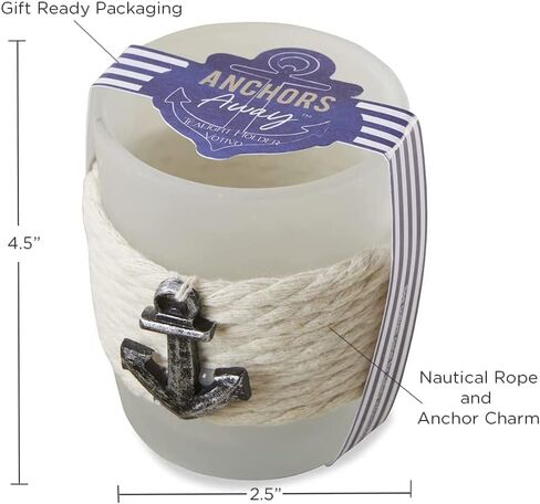 حامل شموع نذرية من Kate Aspen Anchors Away Rope Tealight، ديكورات زفاف بموضوع الشاطئ، هدايا الزفاف، ديكور بحري، مجموعة هدايا مكونة من 4 قطع (20208NA) in Kuwait