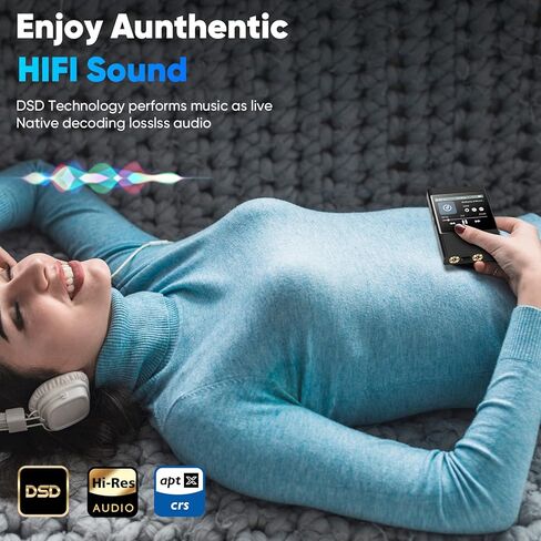 مشغل الصوت الرقمي EVISTR Hi-Fi مشغل موسيقى محمول بلوتوث DSD مشغل MP3 USB DAC لعشاق الصوت in Kuwait