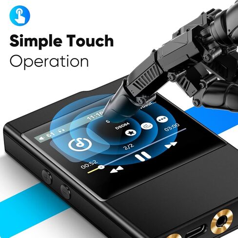 مشغل الصوت الرقمي EVISTR Hi-Fi مشغل موسيقى محمول بلوتوث DSD مشغل MP3 USB DAC لعشاق الصوت in Kuwait