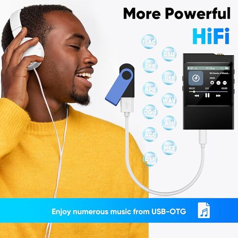 مشغل الصوت الرقمي EVISTR Hi-Fi مشغل موسيقى محمول بلوتوث DSD مشغل MP3 USB DAC لعشاق الصوت in Kuwait